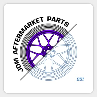 Purple JDM Wheels V4 Sticker